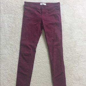 Burgundy Hollister jeans